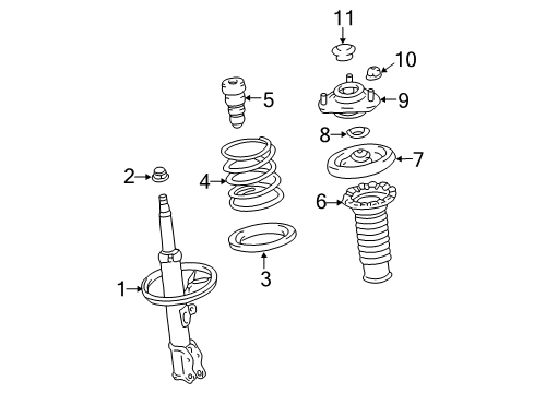 2016 Toyota Corolla Struts & Components - Front Spring Diagram for 48131-02M60