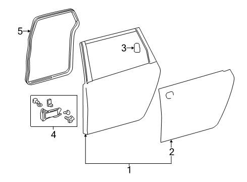 2008 Toyota Sienna Side Loading Door - Door & Components Outer Panel Diagram for 67114-08020