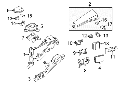 2014 Toyota Avalon Fuse & Relay Fuse Holder Diagram for 82620-33070