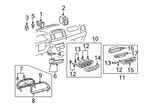 2002 Toyota Camry Switches Flasher Diagram for 81980-02030