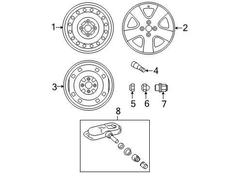 2009 Toyota Yaris Wheels Wheel, Alloy Diagram for 42611-52530