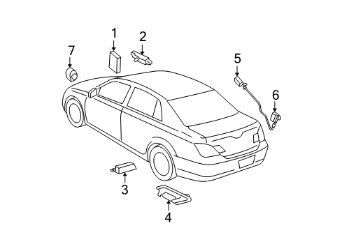 2006 Toyota Avalon Keyless Entry Components Control Module Diagram for 89990-41031