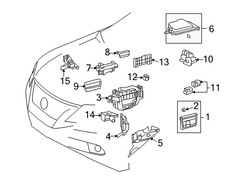 2010 Lexus RX350 Electrical Components Resistor Diagram for 23080-31131