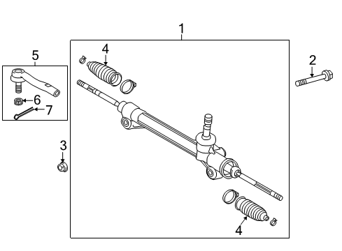 2014 Toyota Avalon Steering Column & Wheel, Steering Gear & Linkage Outer Tie Rod Diagram for 45460-09230