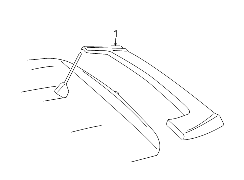 2010 Scion xB Lift Gate - Spoiler Rear Wind DEFLECTOR Diagram for PT921-52081-10