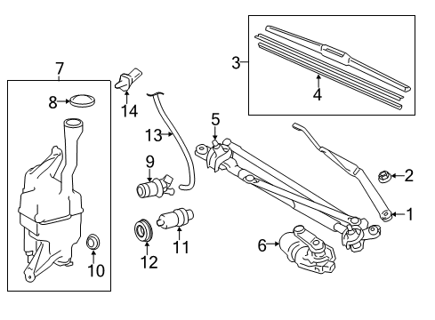 2016 Toyota Camry Wiper & Washer Components Weatherstrip Hood Nozzle Diagram for 85381-30150