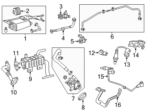 2015 Toyota Highlander Emission Components PCV Valve Diagram for 12204-31100