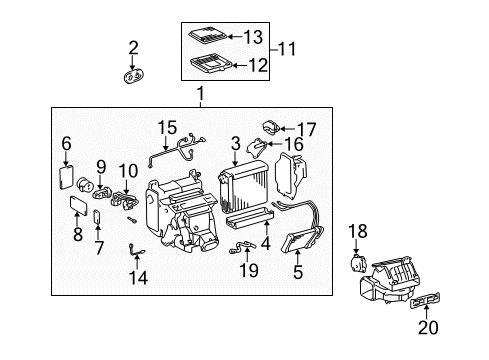 1999 Lexus RX300 Switches & Sensors Filter Diagram for 87139-48020-83