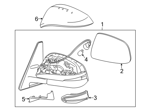 2020 Toyota 4Runner Mirrors Access Cover Diagram for 87939-35C00