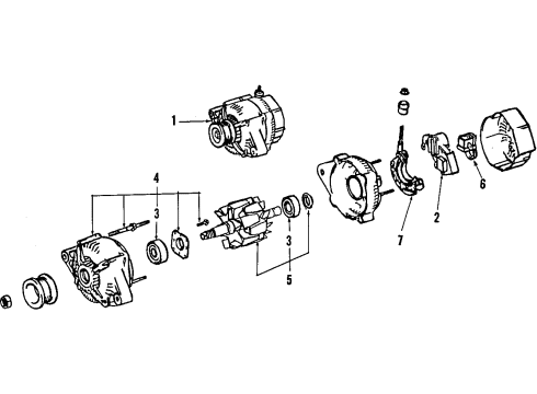 1987 Toyota Corolla Alternator Regulator Assy, Generator Diagram for 27700-63030