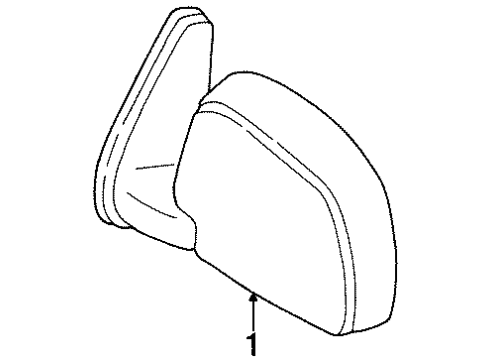 1994 Toyota T100 Outside Mirrors Mirror Diagram for 87910-34040