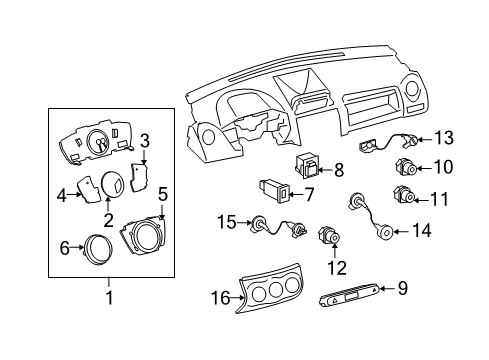 2014 Scion xD Switches Cable Diagram for 55908-52120