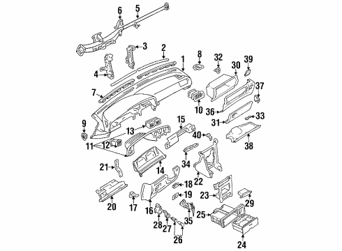 1992 Toyota Cressida Instrument Panel Lighter Assembly Diagram for 85500-17060
