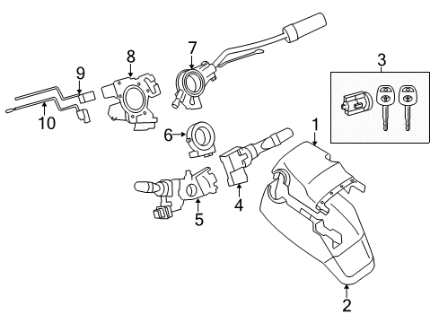 2014 Toyota Tundra Gear Shift Control - AT Shift Control Cable Diagram for 33820-0C120