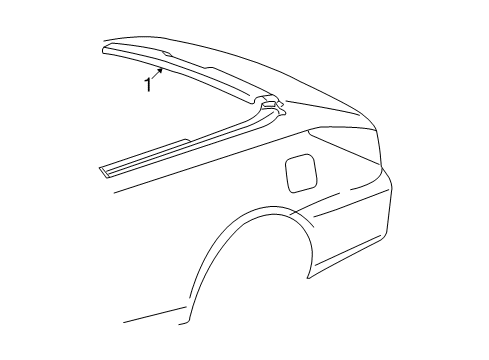 2005 Toyota Solara Exterior Trim - Rear Body & Floor Belt Molding Diagram for 64311-06011