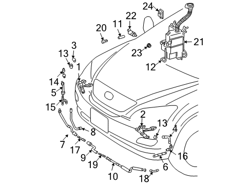 2007 Lexus RX350 Headlamp Washers/Wipers Washer Reservoir Diagram for 85315-48060