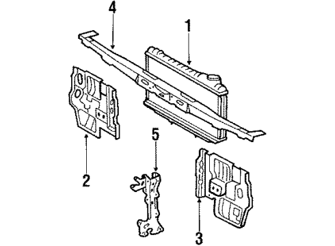 1985 Toyota Cressida Radiator & Components Tank Assy, Radiator Reserve Diagram for 16470-43020