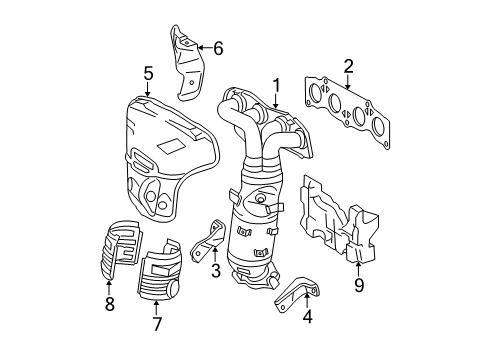 2006 Scion tC Exhaust Manifold Manifold Stay Diagram for 17118-28020