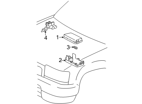 1999 Toyota 4Runner Electrical Components Solenoid Assy, Four Wheel Drive Control Diagram for 85440-35040