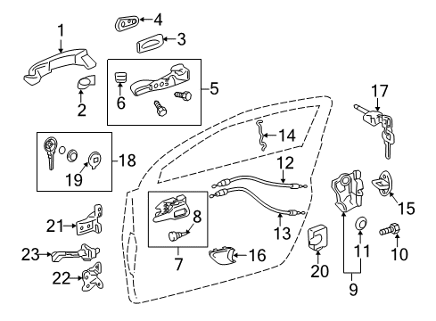 2014 Scion iQ Keyless Entry Components Transmitter Diagram for 89070-52G30
