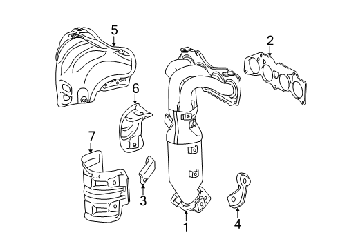 2016 Toyota Camry Exhaust Manifold Exhaust Manifold Diagram for 17150-0P300