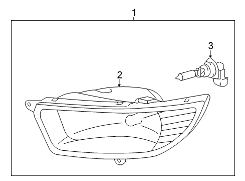 2006 Toyota Camry Fog Lamps Fog Lamp Assembly Diagram for 81210-06040