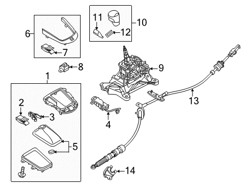 2017 Toyota Yaris iA Gear Shift Control - AT Shift Control Cable Diagram for 33820-WB002