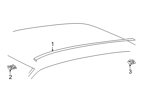 2003 Toyota Highlander Exterior Trim - Roof Drip Molding Diagram for 75556-48030