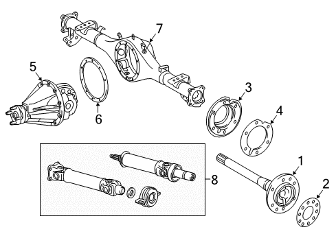 2022 Toyota Tacoma Axle & Differential - Rear Oil Deflector Diagram for 42441-35060