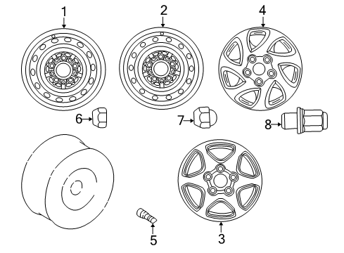 1997 Toyota Camry Wheels Wheel, Alloy Diagram for 42611-06120