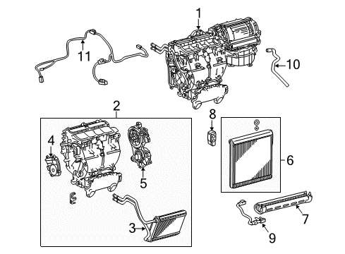 2020 Toyota Sienna A/C Evaporator Components Expansion Valve Diagram for 88515-08170
