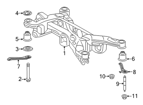 2022 Lexus NX350 Suspension Mounting - Rear Rear Brace Stud Diagram for 90116-16004