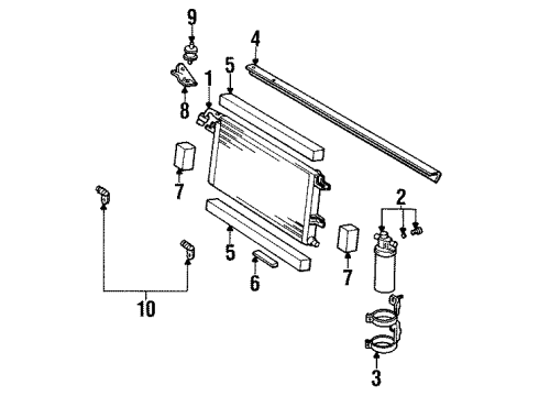 1984 Toyota Pickup Air Conditioner Drier Diagram for 88470-14010