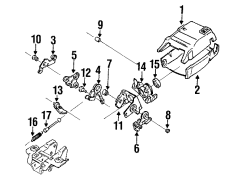 1986 Toyota Pickup Steering Column Components Column Housing Bearing Diagram for 90363-18001