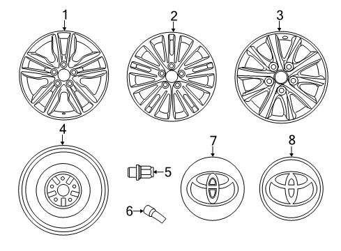 2018 Toyota Avalon Wheels Wheel, Alloy Diagram for 4261A-07010