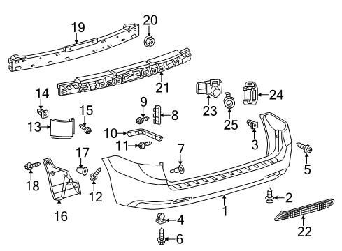 2019 Toyota Sienna Parking Aid Switch Diagram for 84490-0C011