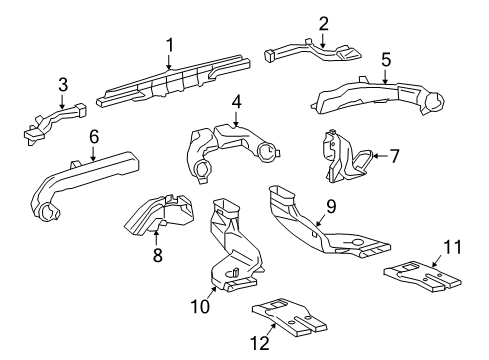 2019 Toyota Tacoma Ducts Side Duct Diagram for 87220-04020