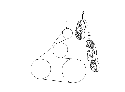 2010 Toyota Camry Belts & Pulleys Serpentine Belt Diagram for 90916-A2022