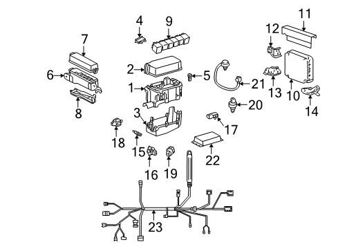 2000 Toyota MR2 Spyder Fuel Injection Ecm Ecu Engine Control Module Diagram for 89661-17630