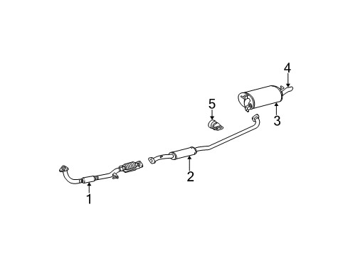 2003 Toyota Camry Exhaust Components Converter & Pipe Diagram for 17410-0H030