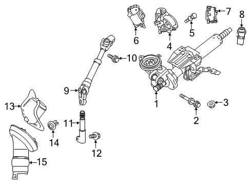 2018 Toyota Corolla iM Ignition Lock Intermed Shaft Diagram for 45260-12680