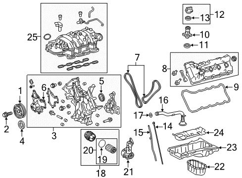 2021 Lexus GX460 Intake Manifold Manifold Gasket Diagram for 17171-0S030