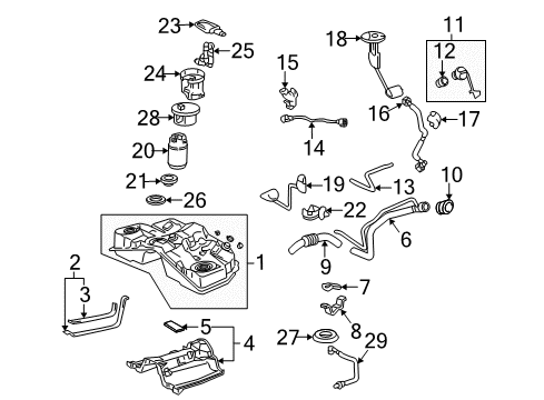 2006 Lexus SC430 Fuel Injection Injector Insulators Diagram for 23291-20010