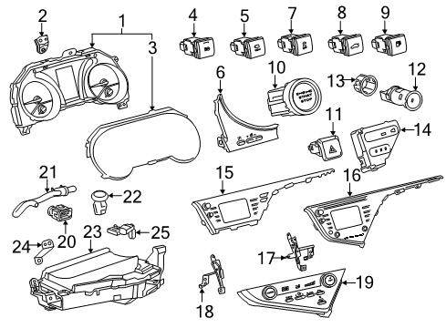 2018 Toyota Camry Fuel Door Cluster Assembly Diagram for 83800-0XG70