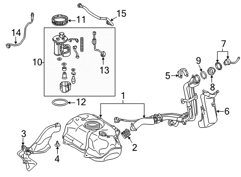2014 Toyota Prius C Fuel Supply Fuel Pump Diagram for 77020-52451