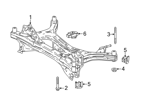 2018 Toyota C-HR Suspension Mounting - Rear Cover Cap Diagram for 51284-47010