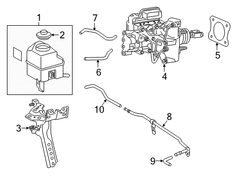 2016 Toyota Camry Hydraulic System Booster Diagram for 47050-33050