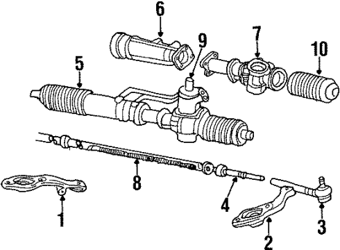 1986 Toyota Celica Steering Column & Wheel, Steering Gear & Linkage Wheel Sub-Assy, Steering Diagram for 45100-14370-01