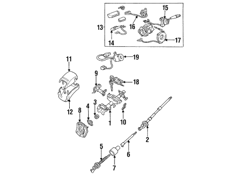 1998 Toyota T100 Switches Switch Assembly, Light Control Diagram for 84112-80178