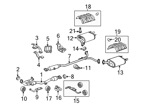 2007 Toyota Camry Exhaust Components Front Pipe Diagram for 17410-0H270